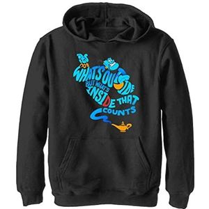 Disney Unisex Kinderen Quote Genie Bottle Hoodie, Zwart, S, zwart, S