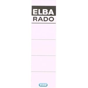 ELBA 100420960 ordner rugetiket rado plast kort om in te steken voor rugbreedte 8 cm wit