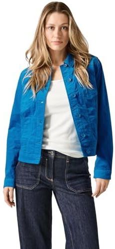 CECIL Dames B212275 Corduroy jas, dynamisch aqua blue, XXL, Dynamic Aqua Blue, XXL