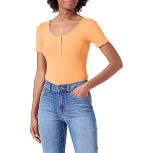 PIECES Pckitte Ss Top Noos T-shirt voor dames, mandarijn, XL