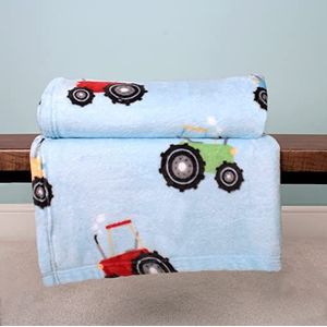 Bedlam - Farmyard Friends - Fleece Throw - 120 x 150cm in Blauw