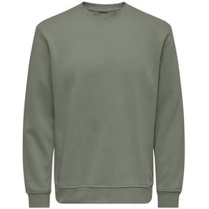 Only & Sons - Onsconnor Reg Crew Neck - Sweatshirt - Castor Gray - Trainingspak voor Heren