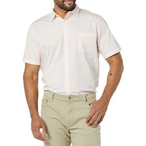 Amazon Essentials Heren Slim-Fit Poplin Shirt met korte mouwen, roze, groot