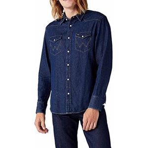 Wrangler Heren Icons Shirt, blauw (1 jaar 924)., XL