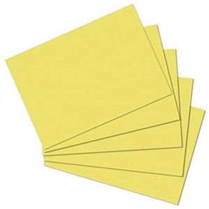 herlitz Systeemkaarten A6, blanco, geel, 100 stuks