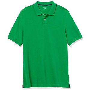 Amazon Essentials Men's Poloshirt van piqué-katoen met normale pasvorm (verkrijgbaar in grote en lange maten), Groen, M