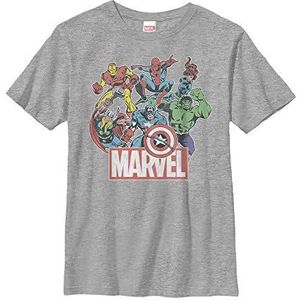 Marvel Classic - Heroes of Today Boys Crew neck T-Shirt Heather grey 152