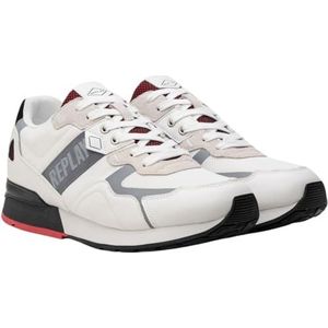 Replay Heren Adrien Game 4 Sneakers, 079 White Red, 45 EU, 079, wit-rood, 45 EU