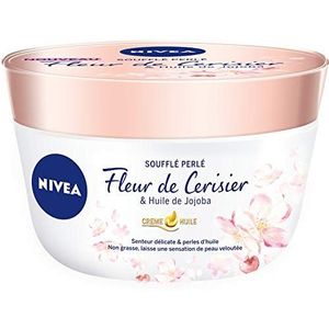 NIVEA Crèmeolie Soufflé Parel Pot Kersenbloesem/Jojoba-olie, 200 ml, 4 stuks