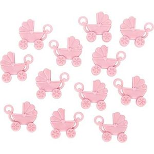 Pink Carriage Charms 4cm x 3.5cm /12
