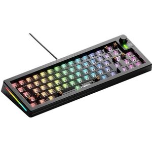 Glorious Gaming GMMK 3 Barebones Custom Gaming Keyboard, compact 65% mechanisch toetsenbord, modulaire pakkingen, hotswappable MX 5-polig, geluidsdempend schuim, aluminium switch plate, ANSI, Zwart