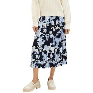 TOM TAILOR Midi rok voor dames, 34757 - Blauwe Geometrische Print, 32