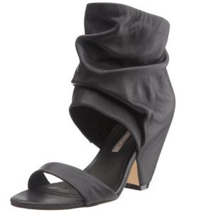 Buffalo Valery Leather 109-1334, damessandalen, zwart, 37 EU