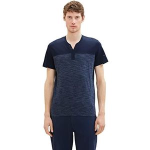 TOM TAILOR Heren 1036419 T-shirt, 32033-Blue Streaky Melange, XL, 32033 - Blue Streaky Melange, XL