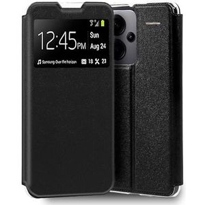 Cool Flip Cover hoes voor Xiaomi Redmi Note 13 Pro Plus 5G glad zwart