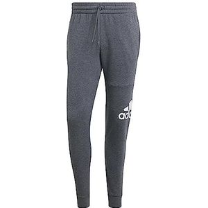 adidas Mannen Essentials Fleece Tapered Manchet Grote Logo Broek (1/1), Donkergrijze Hei, XXL