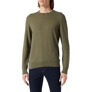 Seidensticker Heren Regular Fit ronde hals trui sweater, olijf, L, olijf, L