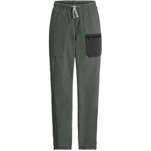 Jack Wolfskin Uniseks wandelbroek voor kinderen, groen (slate green), 176