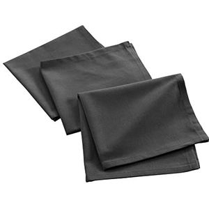 Douceur d'Intérieur Mistral servetten, antraciet, 3 stuks