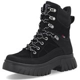 Rieker - Sport Veterlaarsjes - Zwart - Leer - Suède