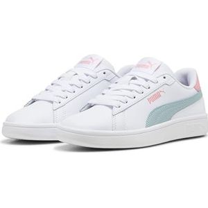 PUMA Smash 3.0 L JR Sneaker, wit-modern mint-roze fruit, 4.5 UK, Puma Wit Modern Mint Roze Fruit, 4.5 UK