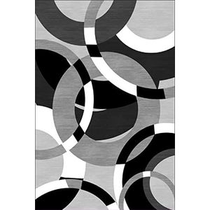 Mani Textile - Vloerkleed rond, grijs, afmetingen: 120 x 180 cm