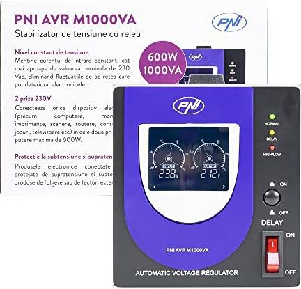 PNI - AVR M1000VA - Relaisvoltage Stabilisator - 600W