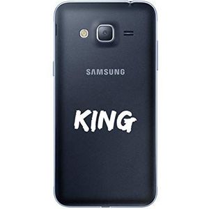 Zokko Beschermhoes voor Samsung J3 2016 King – zacht, transparant, inkt wit