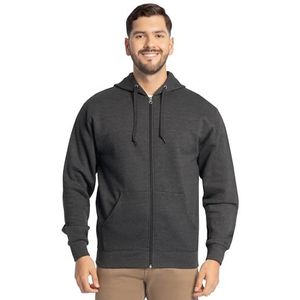 Fruit of the Loom EverSoft Fleecehoody met volledige rits voor volwassenen, uniseks, XL