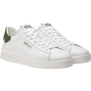 Replay Heren Univeristy M Prime 2 Sneakers, 071 White Green, 44 EU, 071 Wit Groen, 44 EU