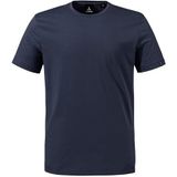 T-shirt - Blauw - Katoen/Polyester - Ronde Hals, Korte Mouwen