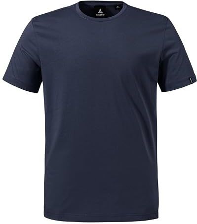 T-shirt - Blauw - Katoen/Polyester - Ronde Hals, Korte Mouwen