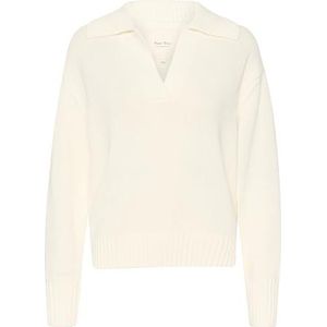 Part Two Damestrui V-Notch Neck Johnny Collar Casual Fit Rib Knit, Tofu, XL