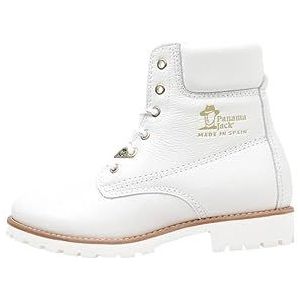 Panama Jack Panama 03 Enkellaarzen voor dames, koud gevoerd, klassiek, korte schacht, wit, 36 EU
