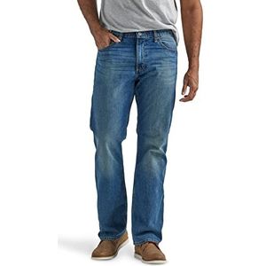 Wrangler Authentics Relaxed Fit Boot Cut Jean voor heren, Medium Indigo, 33W / 32L