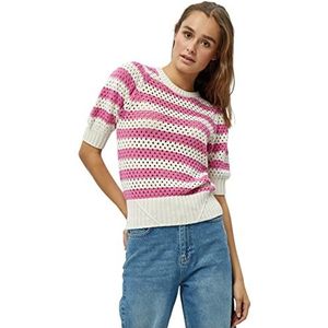 Minus Georgina Knit T-Shirt | Roze T-shirts voor Dames UK | Lente T-shirt | Maat M