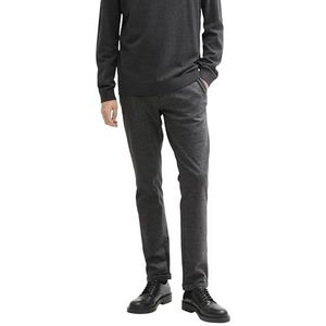 TOM TAILOR Heren Jersey Travis Slim Fit Chino Broek, 36764 - Zwart Wit Zout N Pepper, 30W / 32L
