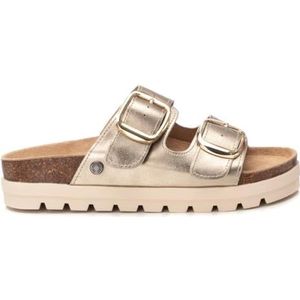 REFRESH 172721 Sandaal - Goud - Leer - Breed Ontwerp met Dubbele Band