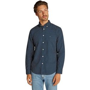 Tommy Hilfiger Heren L/S Shirt, Nachtelijke hemel/Multi Dot, XS