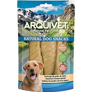 ARQUIVET 12 x 100 g gestoomde kippenborst - Natural Dog Snacks - 100% natuurlijk - Chuches, prijs, lekkernijen voor honden - licht product - zeer rijk aan voedingsstoffen