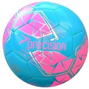Precision Fusion High Performance Midi voetbal, duurzaam, machinaal gestikt TPU, 2 mm EVA gevoerd, lichtgewicht 220 g, blauw, officiële balmaat 2