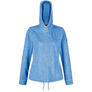 Ranielle fleece van coolweave materiaal met capuchon met hele rits en zakken