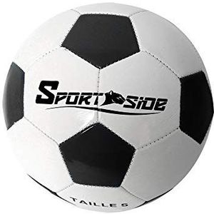 SPORTSIDE - Voetbal - Bal Spel - Kinder Speelgoed - Voetbal - Training - Maat 5 - Sport Accessoire - 046587N - Zwart - Plastic - 22 cm - Sportartikel