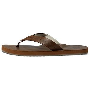 Hurley One and Only leren sandaal, flipflops voor heren, Marrón, 44 EU