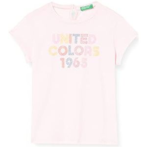 United Colors of Benetton T-shirt voor meisjes en meisjes, lichtroze 0B4, 74