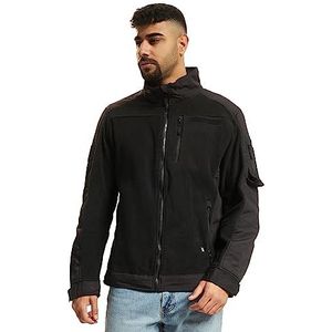 Brandit Fleecejack, ripstop bondsweer, tactische fleece jas, outdoor, army, zwart, 4XL