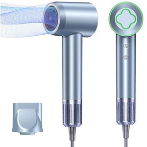 Ankway Haardroger met ionen, 110.000 omw/min, professionele haardroger, föhn met 200 miljoen negatieve ionen, Ankway Travel Hair Dryer met 2,5 m netsnoer