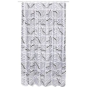Spirella Kunststof gordijn LIFESTYLE - Zebra Silver Black 18 1117796, wit, Estandar