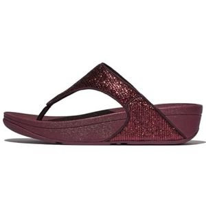 Fitflop - LULU CRINKLED SHIMMER - Teenslippers - Pruim - Badschoen met Glitter
