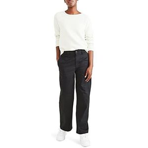 Dockers Dames High Waisted Chino Beautiful Black Broek, 26, Mooie zwart.